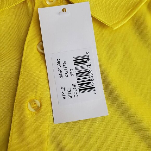 Clique Mens Yellow Tactical Polo Shirt XXL Short Sleeve NWT - Picture 11 of 11